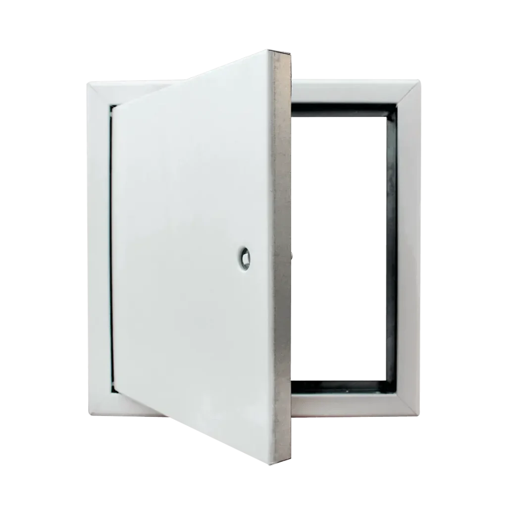 Tempo Softline metal access panel, airtight with acoustic insulation, square key lock, 200×200 to 600×600 mm