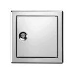 Tempo Softline polished stainless steel access panel, square key opening, 200×200 to 600×600 mm
