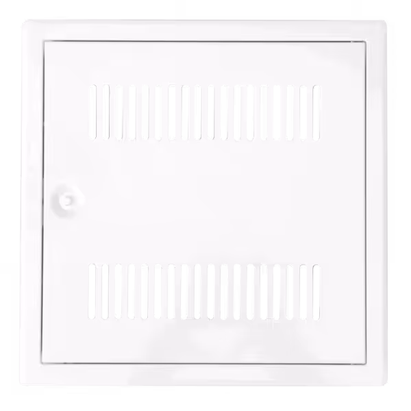 Tempo Softline metal ventilated access panel with ventilation grille, square key, 200×200 to 600×600 mm