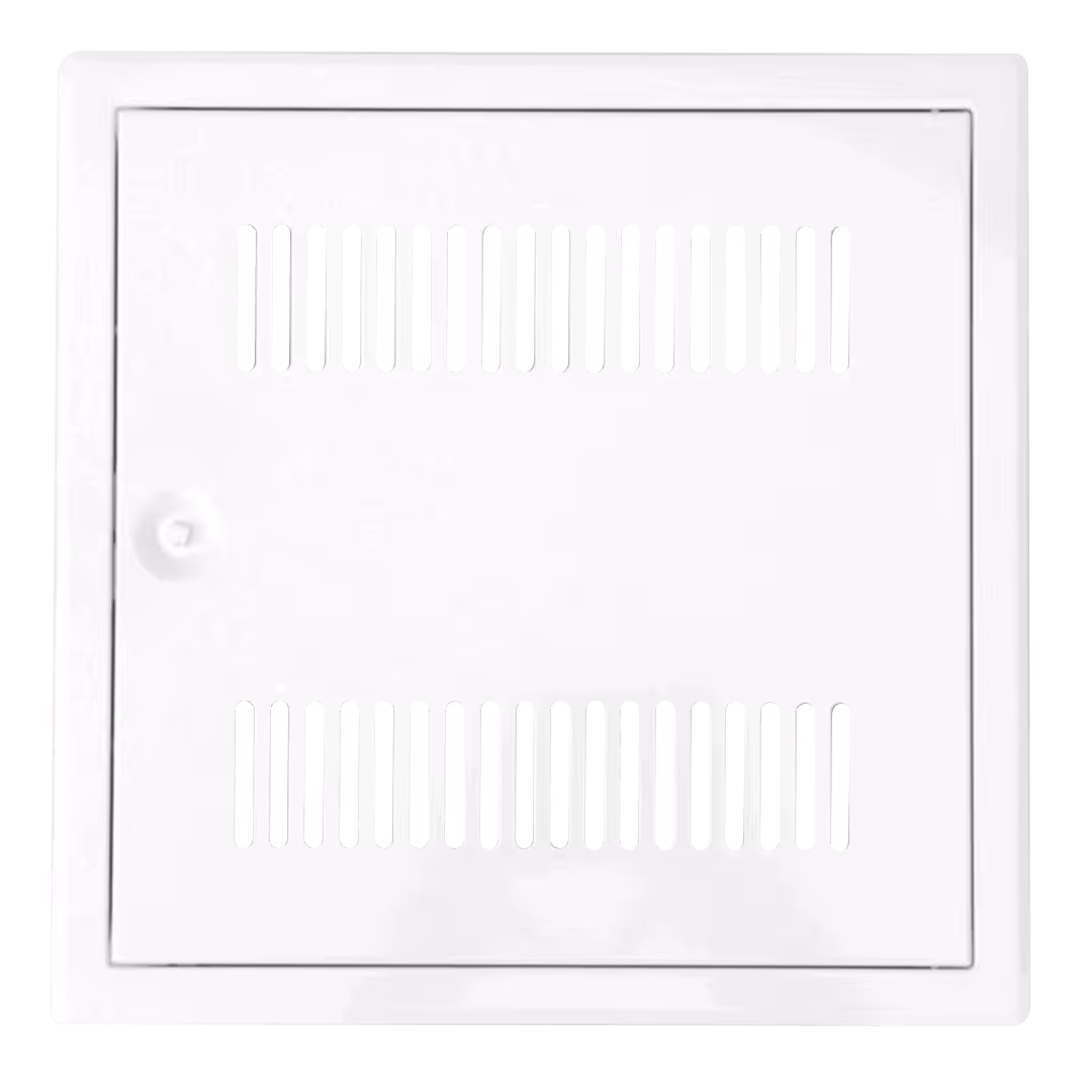 trappe-de-visite-metallique-cle-4-pans-tempo-softline-ventil-2.png Tempo Softline metal ventilated access panel with ventilation grille, square key, 200×200 to 600×600 mm