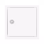 Tempo Softline metal access panel, white, square key lock, frame with soft profile, 150×150 to 1300×1400 mm