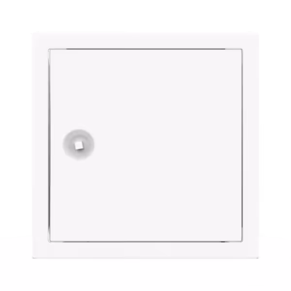 Tempo Softline metal access panel, white, square key lock, frame with soft profile, 150×150 to 1300×1400 mm
