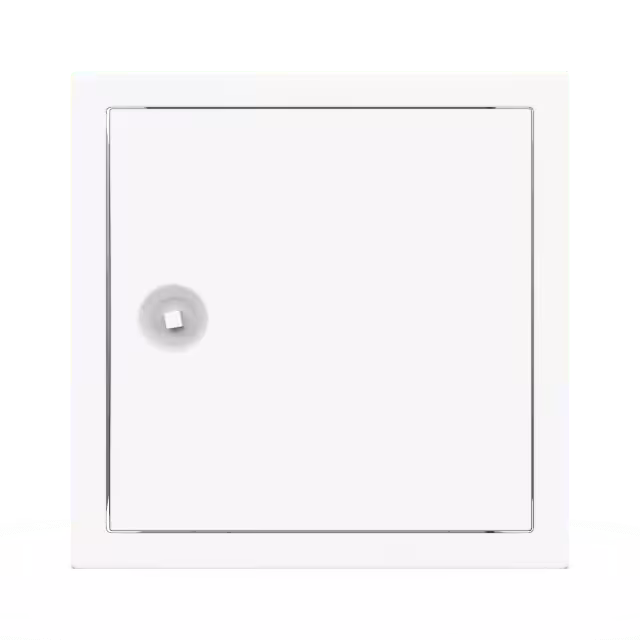 Tempo Softline metal access panel, white, square key lock, frame with soft profile, 150×150 to 1300×1400 mm