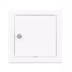 Tempo Softline metal access panel, white, cylinder lock, 150×150 to 1200×1200 mm