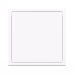 Tempo Softline metal access panel, white, push-to-open, smooth door with no visible lock, 150×150 to 1300×1400 mm