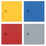 Tempo Softline Coloured Metal Access Panel - Square Key Lock, 200×200 to 800×800 mm