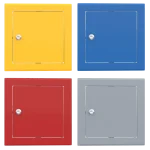 Tempo Softline coloured metal access panel, cylinder lock, in 14 RAL colours, 200×200 to 800×800 mm